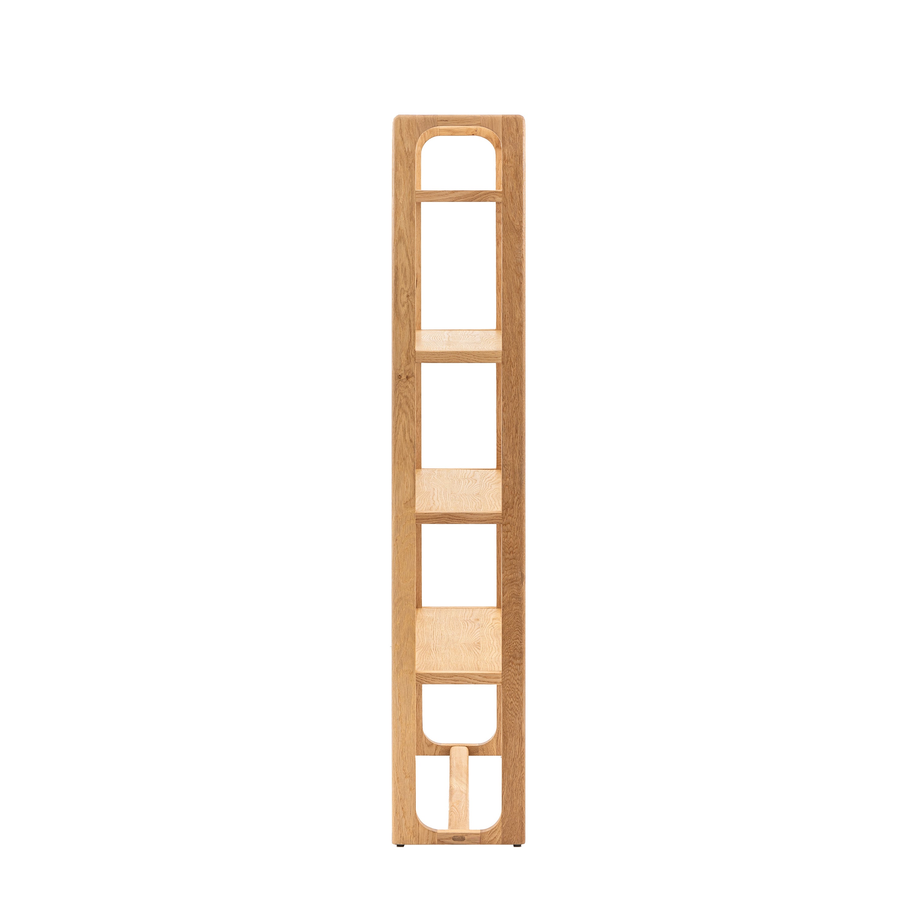 Novu Natural Oak Wood Open Display Unit Tall